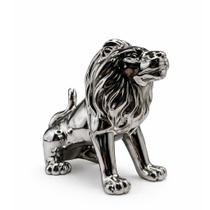 Enfeite Decorativo em Porcelana Leão Metalizado 13cm Enfeite Decorativo em Porcelana Leão Metalizado 13cm