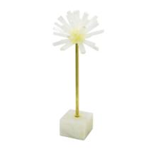 Enfeite Decorativo Escultura Metal Base e Flor de Pedra Luxo
