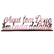 Enfeite Decorativo Espelhado Rose - Decoração para Sala Rack Mesa Base