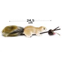 Enfeite decorativo esquilo no galho 24,5cm natal - marrom