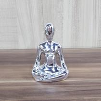 Enfeite Decorativo Estátua De Cerâmica Yoga Meditação 12cm - Dininha Utilidades