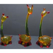 Enfeite Decorativo Girafas de Cristal Lindos Detalhe Formosa - LUXdécor