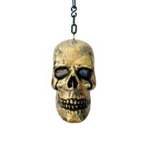 Enfeite Decorativo Halloween - Caveira Corrente Dourada - 1 unidade - Rizzo Enfeite Decorativo Halloween - Caveira Corrente Dourada - 1 unidade - Rizzo