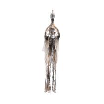 Enfeite Decorativo Halloween Com Som Luz e Movimento - Caveira Enfaixado Gaspar - 165cm - 1 unidade - Cromus - Rizzo