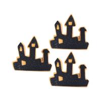 Enfeite Decorativo Halloween - Mini Castelo Laranja Com Glitter - 7cm - 3 unidades - Rizzo Enfeite Decorativo Halloween - Mini Castelo Laranja Com Glitter - 7cm - 3 unidades - Rizzo