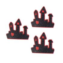 Enfeite Decorativo Halloween - Mini Castelo Vermelho Com Glitter- 7cm - 3 unidades - Rizzo Enfeite Decorativo Halloween - Mini Castelo Vermelho Com Glitter- 7cm - 3 unidades - Rizzo