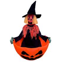 Enfeite Decorativo Halloween - Pestisqueira Abóbora Espantalho com Som e Movimento - 30cm - 1 unidade - Rizzo