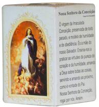 Enfeite Decorativo Imaculada Conceição Com Suporte De Velas