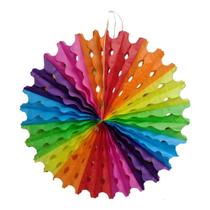 Enfeite Decorativo Leque Em Circulo Colorido 30cm Un - Festa - Romafele