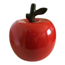 Enfeite decorativo Maçã em cerâmica vermelho brilho - Cerâmica Érica