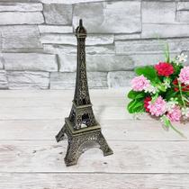 Enfeite decorativo metal torre eiffel 18cm - interponte