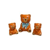 Enfeite Decorativo Miniatura Familia Urso Ursinho 3 Peças - Hp Decor