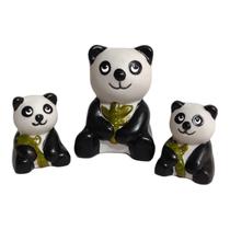 Enfeite Decorativo Miniatura Familia Urso Ursinho Panda Enfeite Decorativo Miniatura Familia Urso Ursinho Panda