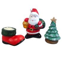 Enfeite Decorativo Natalino Papai Noel Arvore Bota Natal - Decore Casa