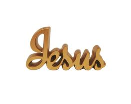 Enfeite Decorativo Palavra Em Resina 10Cm Jesus Rosé Gold - Tenda