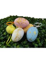 Enfeite Decorativo Páscoa 12 Ovos Pendentes Coloridos