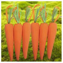 Enfeite Decorativo Páscoa 15 Cenouras Pendentes Isopor 14cm