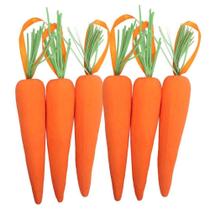 Enfeite Decorativo Páscoa 15 Cenouras Pendentes Isopor 14cm