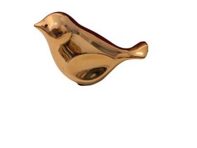 Enfeite Decorativo Pássaro Cerâmica Rosé Médio 13X9Cm