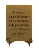 Enfeite decorativo quadro palavras motivacionais de sala