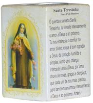 Enfeite Decorativo Santa Terezinha Com Suporte Para Velas