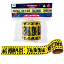 Enfeite Dia das Bruxas Faixa Não ultrapasse Cena de Crime Enfeite Dia das Bruxas Faixa Não ultrapasse Cena de Crime