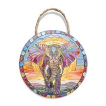 Enfeite Elefante Decoração Parede Amuleto Alto Relevo Prosperidade Proteção Sisal 16cm Enfeite Elefante Decoração Parede Amuleto Alto Relevo Prosperidade Proteção Sisal 16cm