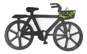 Enfeite Em MDF Decorativo Porta Chaves Bicicleta - Preto - Sunflower