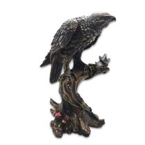 Enfeite em Resina Falcão de Bronze 17 cm