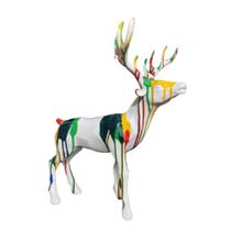 Enfeite Escultura Decorativa Porcelana Alce c Tinta Formosa Enfeite Escultura Decorativa Porcelana Alce c Tinta Formosa