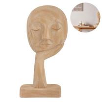 Enfeite Escultura Face Decorativa Em Poliresina Estilo Boho Chic Luxo