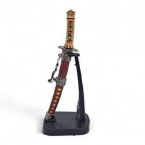 Enfeite Espada Katana Samurai Decorativa Detalhada 17 cm