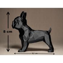 Enfeite Estátua Decorativo Bulldog Geométrico para Decoração Escultura Decorar Casa Sala