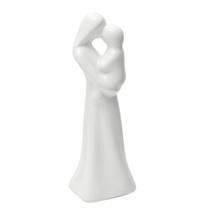 Enfeite Estatueta Mãe e Bebê cor branco brilho 17cm - Livon