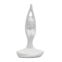 Enfeite Estatueta Porcelana Yoga Decoração 0102