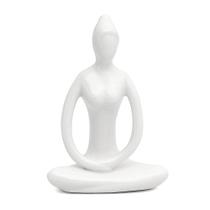 Enfeite Estatueta Porcelana Yoga Decoração 0105