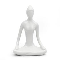 Enfeite Estatueta Porcelana Yoga Decoração 0107