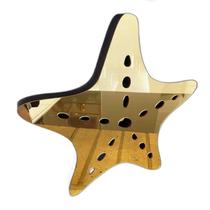 Enfeite Estrela Do Mar Mdf Decoryou Ouro 20x20cm