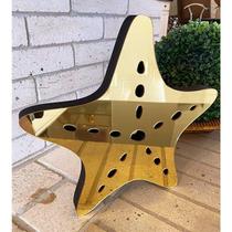 Enfeite Estrela Do Mar Mdf Decoryou Ouro 20x20cm