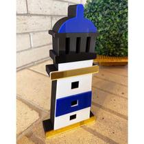 Enfeite Farol Em Mdf Decoryou - Ref 347 ul 20x10x2,7cm