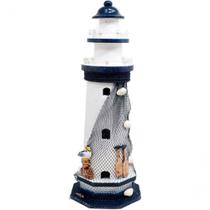 Enfeite Farol Marítimo Decoração Casa Náutica Mar Praia 50cm