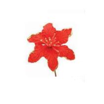 Enfeite Flor De Natal 25cm Decorativo Artificial Vermelho