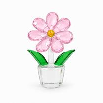 Enfeite Flor de Vidro Cristal com Vaso Decorativo 11cm para Sala Quarto e Presente Cor:Rosa Enfeite Flor de Vidro Cristal com Vaso Decorativo 11cm para Sala Quarto e Presente Cor:Rosa