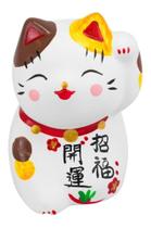 Enfeite Gato Gatinho Da Sorte Maneki Neko Pequeno - 6.5cm