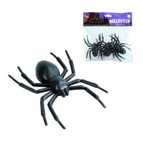 Enfeite Halloween Aranha de Plastico 7cm 6 Pcs Pto Enfeite Halloween Aranha de Plastico 7cm 6 Pcs Pto