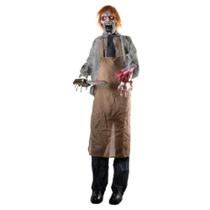 Enfeite Halloween Assustador Boneco Zumbi Que Grita Movimento e Luz Enfeite Halloween Assustador Boneco Zumbi Que Grita Movimento e Luz