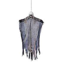 Enfeite Halloween de Terror Caveira Fantasma com Suporte para Pendurar Caveira Esqueleto da Morte Decoração dia das Bruxas