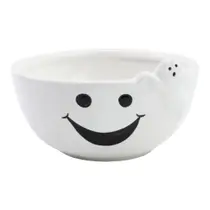 Enfeite Halloween Fantasma Tigela em Cerâmica Fantasminha Branca para Mesa Doces e Balas Dia das Bruxas Enfeite Halloween Fantasma Tigela em Cerâmica Fantasminha Branca para Mesa Doces e Balas Dia das Bruxas