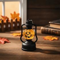 Enfeite Halloween Lanterna Abóbora com Luz LED Piscante Lamparina Retrô Portátil Decoração para Festa Casa Jardim Varanda Iluminação Temática Enfeite Halloween Lanterna Abóbora com Luz LED Piscante Lamparina Retrô Portátil Decoração para Festa Casa Jardim Varanda Iluminação Temática