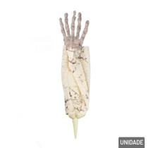 Enfeite Halloween Mão de Esqueleto com Tecido Enfeite Halloween Mão de Esqueleto com Tecido